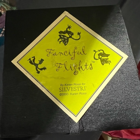 Rare 2000 Karen Rossi Fanciful Flights Ball Ornament With Box - Picture 4 of 4